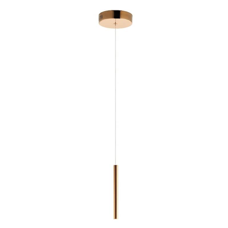 Flute 1" Wide Steel Pendant - rose gold