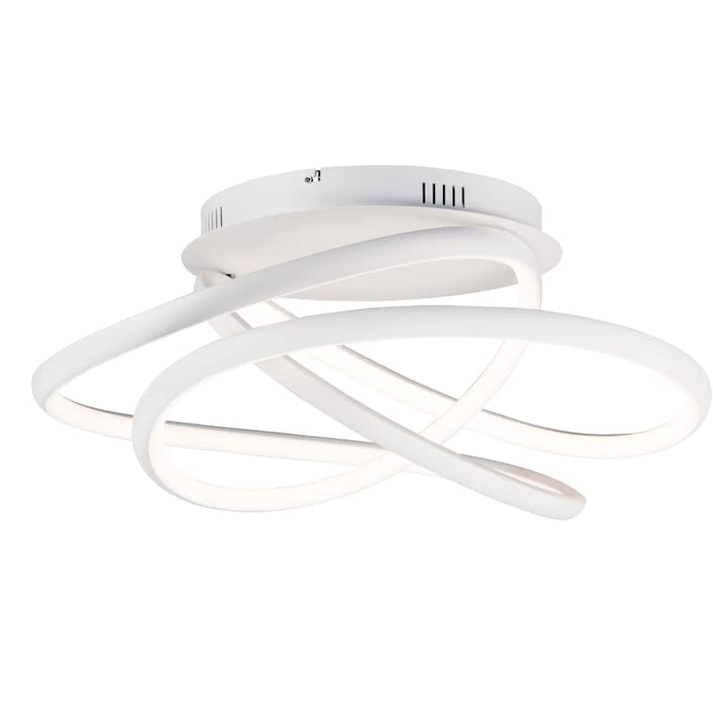 Twisted 24.5" Wide Steel Flush Mount Ceiling Light - N/A