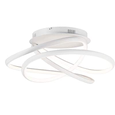 Twisted 24.5" Wide Steel Flush Mount Ceiling Light