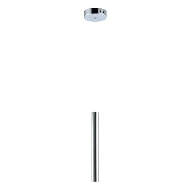 Flute 2.5" Wide Steel Pendant - Polished chrome