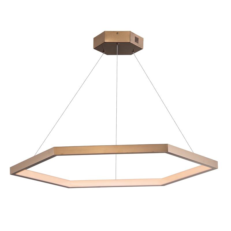 Hex 39.5" Wide Steel Pendant