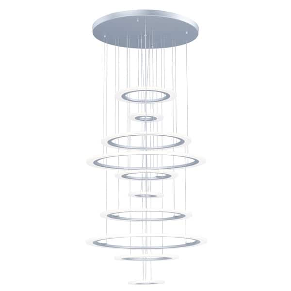 slide 1 of 1, Saturn II 30" Wide Aluminum Pendant