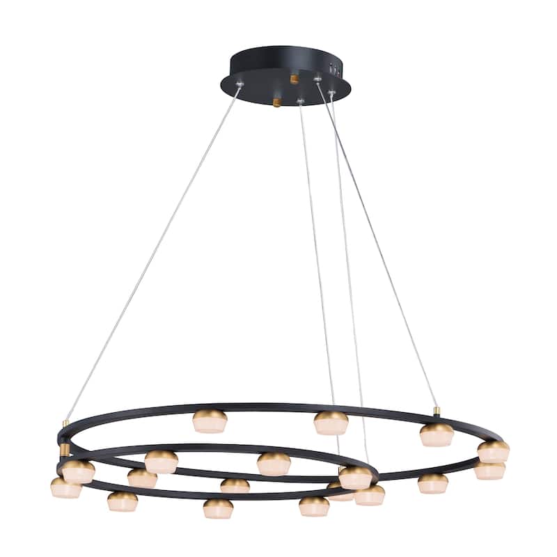 Button 28.75" Wide Steel Pendant