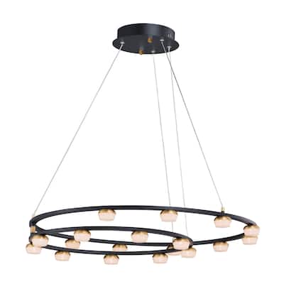 Button 28.75" Wide Steel Pendant
