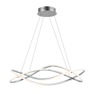 Coaster 10" Wide Steel Pendant
