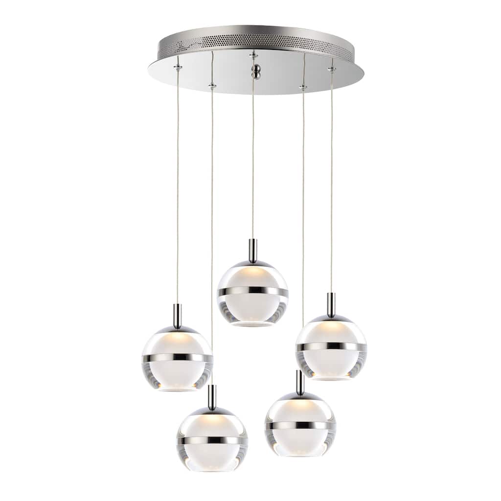 Swank 15" Wide Steel Pendant