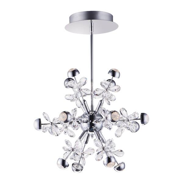 slide 1 of 1, Nova 19" Wide Steel Pendant