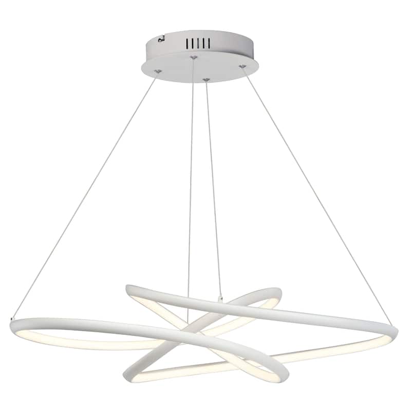 Twisted 26.25" Wide Steel Pendant - N/A