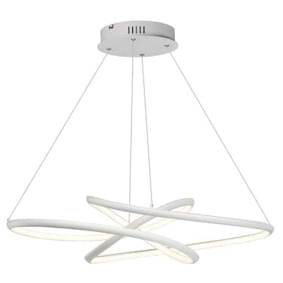 Twisted 26.25" Wide Steel Pendant