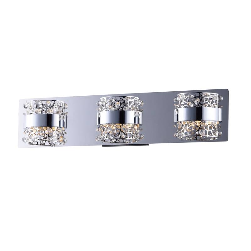 Tiara 4.75" Wide Steel Bath Vanity Light - Polished chrome - Polished chrome