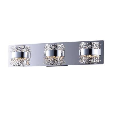 Tiara 4.75" Wide Steel Bath Vanity Light - Polished chrome - Polished chrome