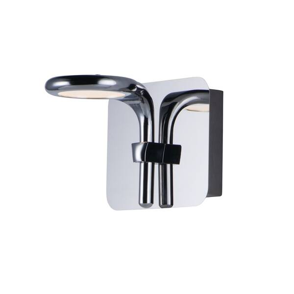 slide 1 of 1, Cobra 6.75" Wide Steel Wall Sconce - Polished chrome - Polished chrome