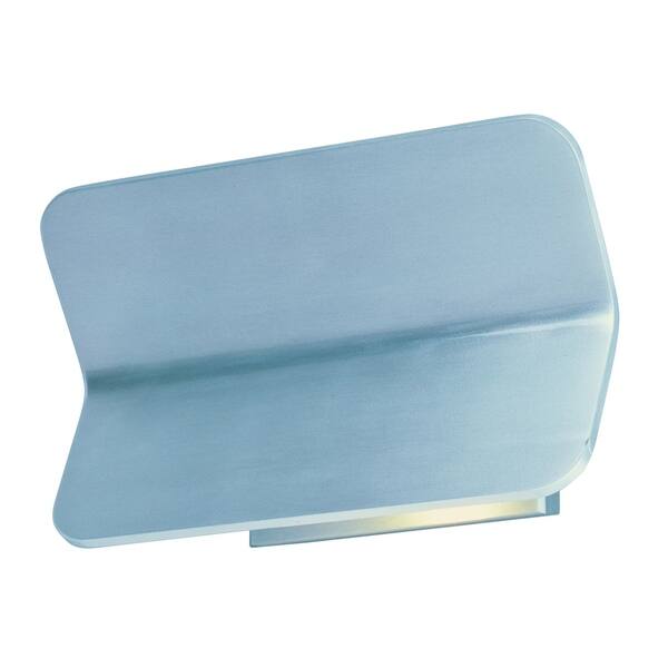 slide 1 of 1, Alumilux Sconce 8" Wide Aluminum Wall Sconce - satin aluminum - satin aluminum