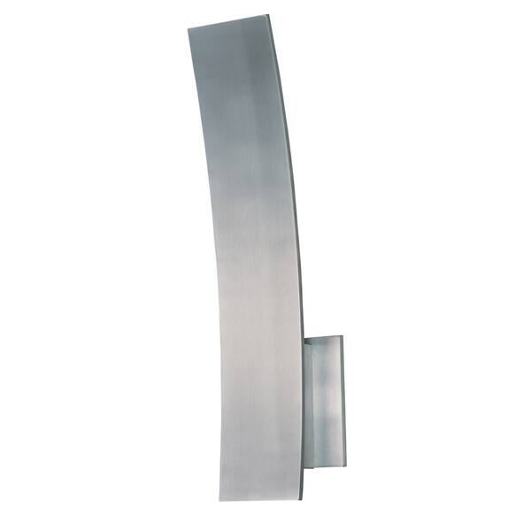 slide 1 of 1, Alumilux Sconce 4.25" Wide Aluminum Wall Sconce - satin aluminum - satin aluminum
