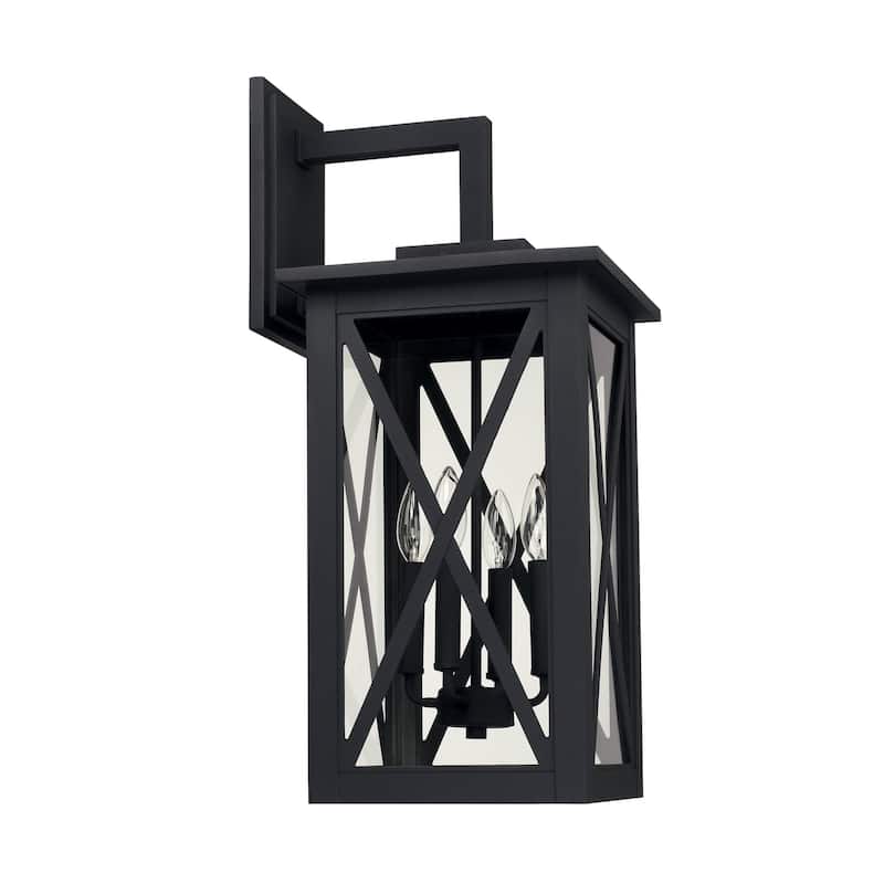 Avondale 4-light Black Outdoor Wall Lantern