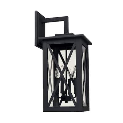 Avondale 4-light Black Outdoor Wall Lantern