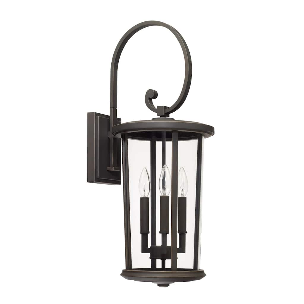 Howell 3-light Oiled Bronze Outdoor Wall Lantern