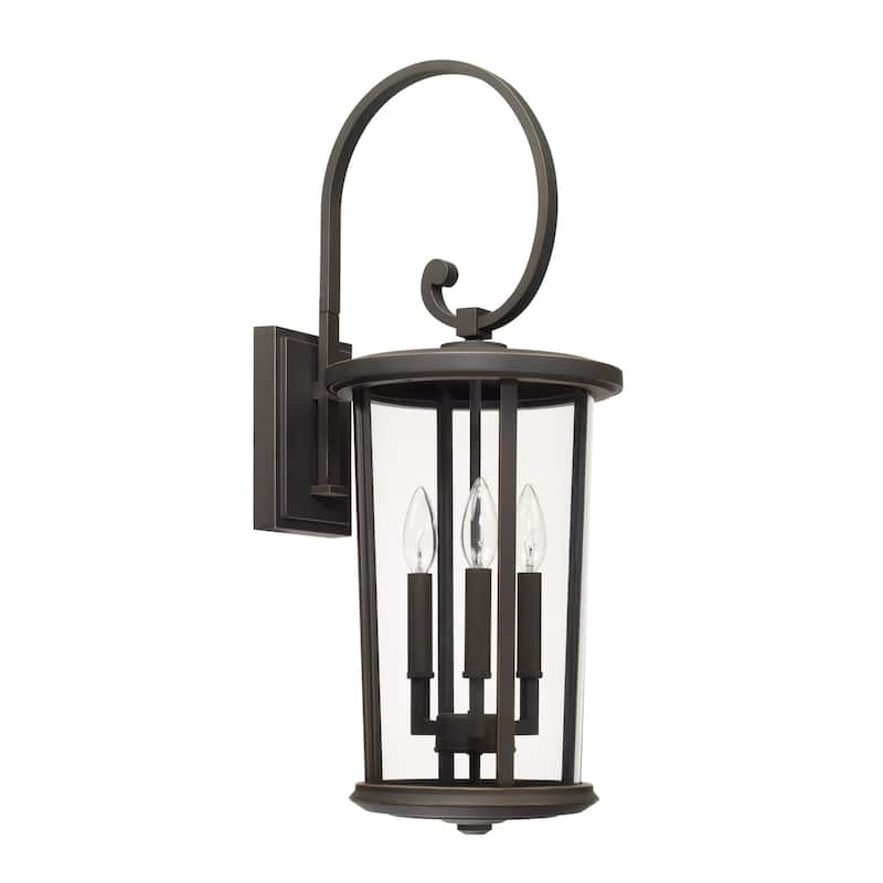Howell 3-light Oiled Bronze Outdoor Wall Lantern