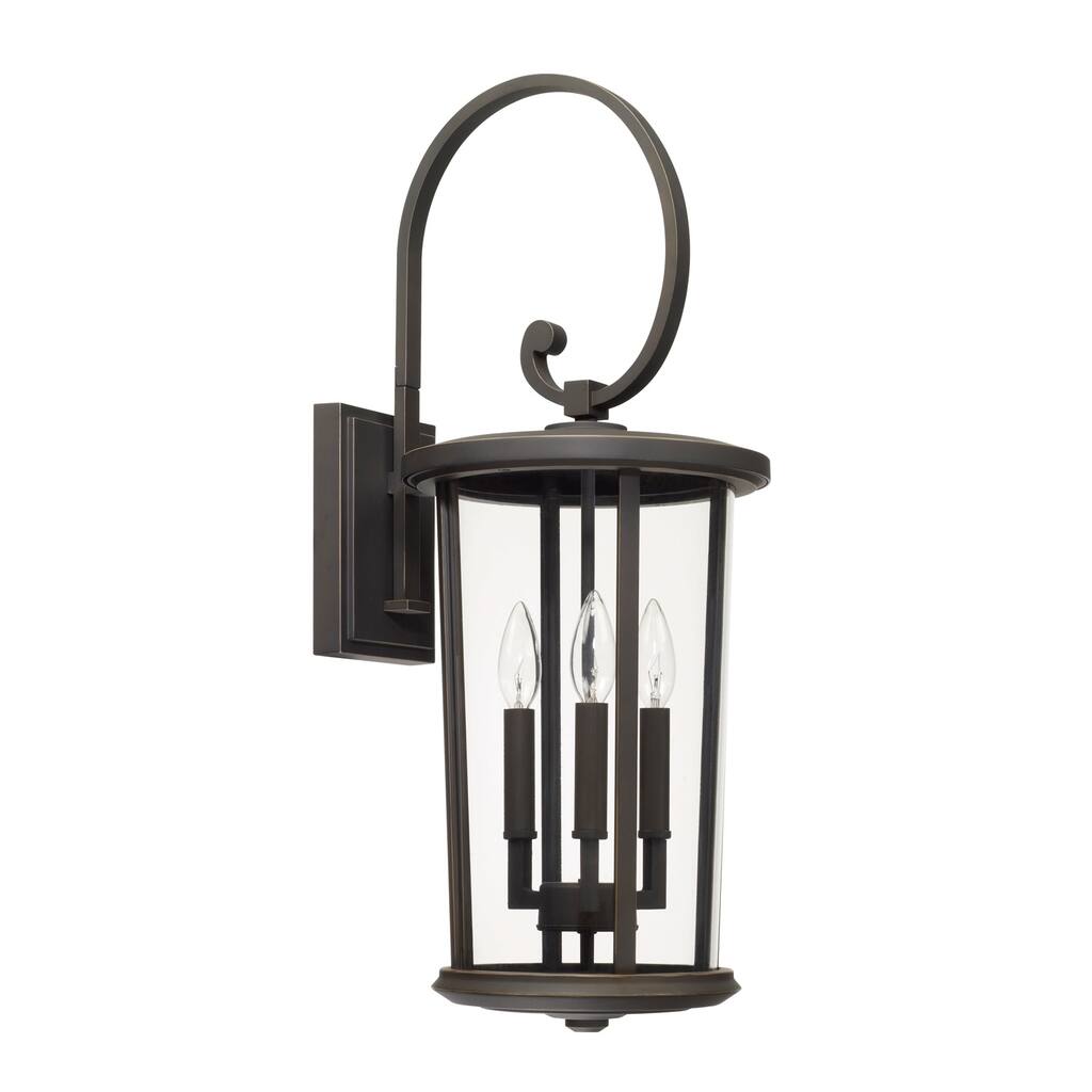 Howell 3-light Oiled Bronze Outdoor Wall Lantern