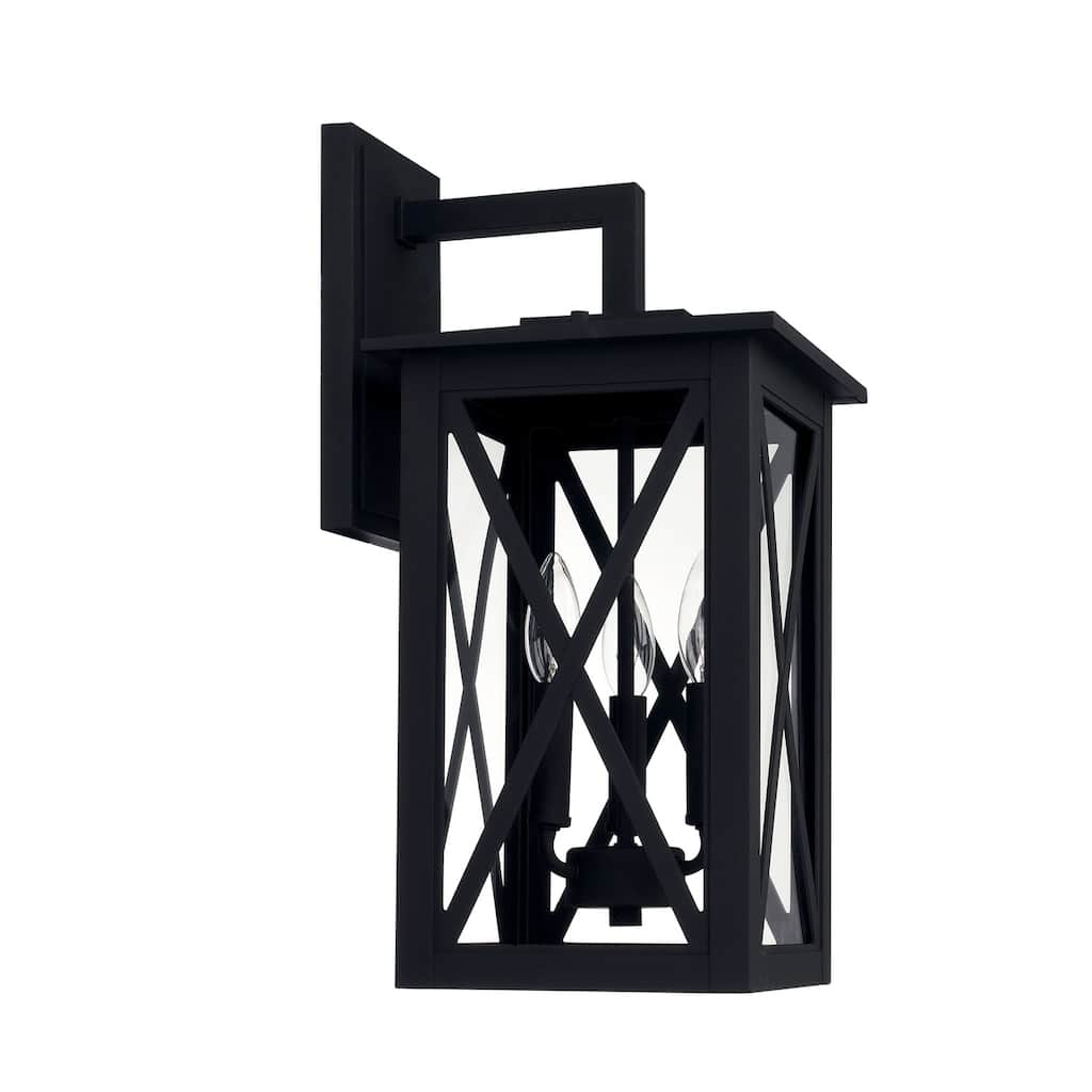Avondale 3-light Black Outdoor Wall Lantern