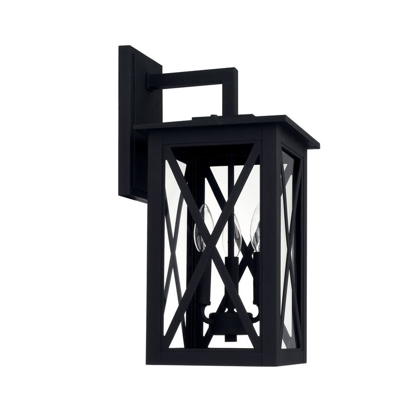 Avondale 3-light Black Outdoor Wall Lantern - N/A