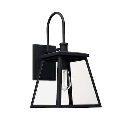 Belmore 1-light Black Outdoor Wall Lantern