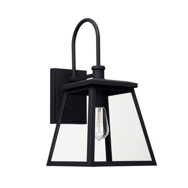 Belmore 1-light Black Outdoor Wall Lantern - Black
