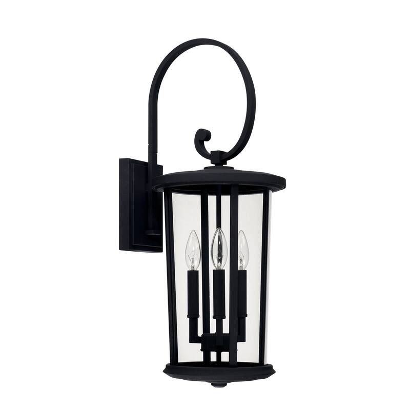 Howell 3-light Traditional Black Outdoor Wall Lantern