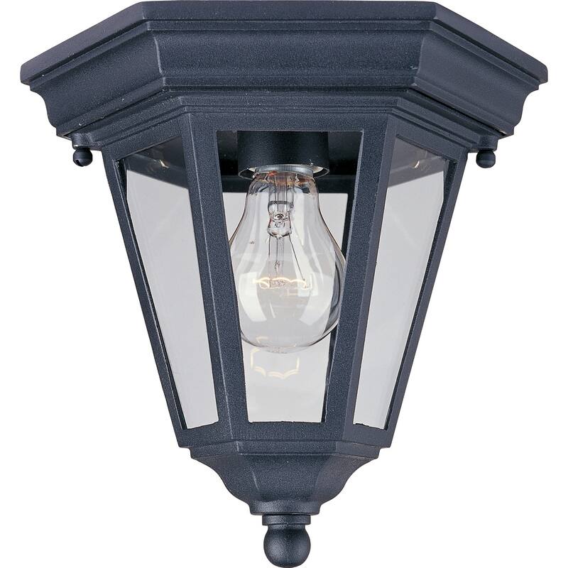 Westlake 8" Wide Aluminum Outdoor Ceiling Light - Black
