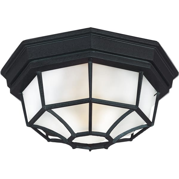 slide 1 of 3, Crown Hill 10.75" Wide Aluminum Outdoor Ceiling Light