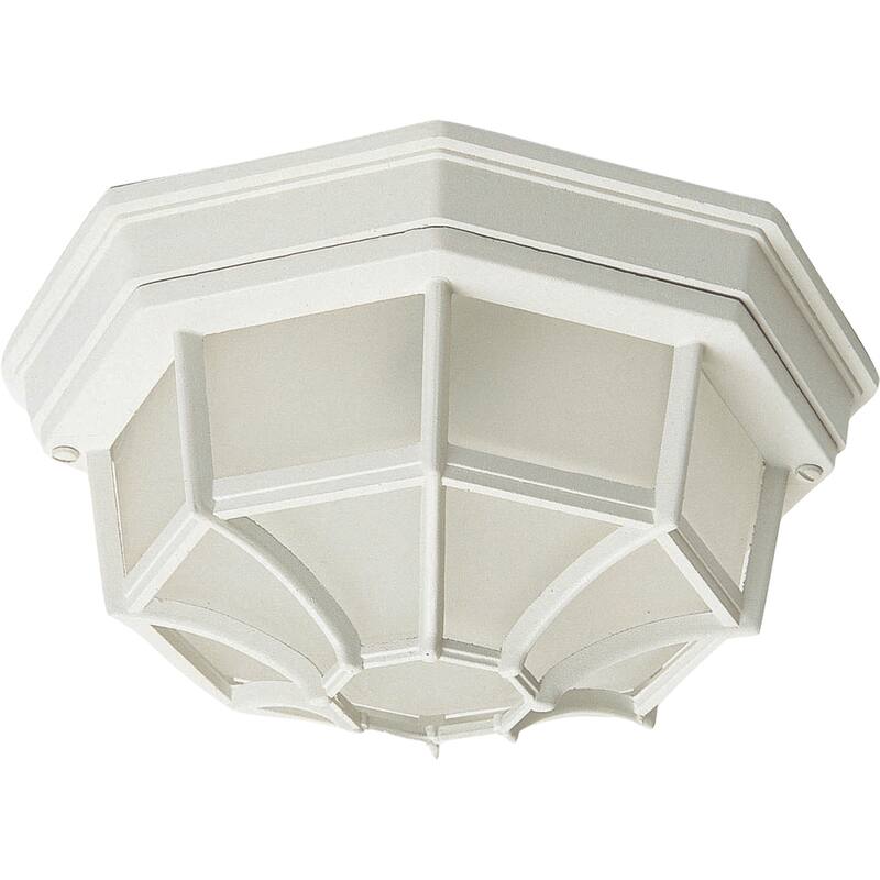 Crown Hill 10.75" Wide Aluminum Outdoor Ceiling Light - White