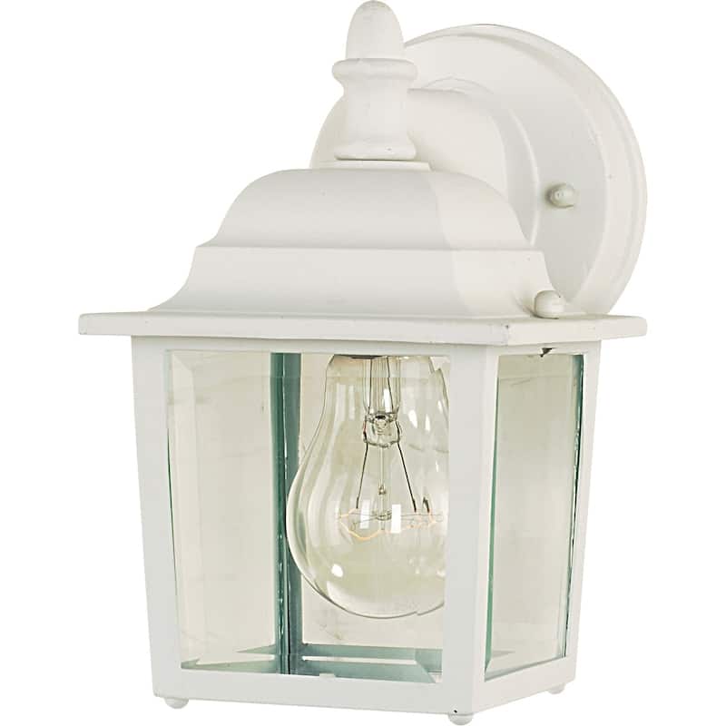 Builder Cast 1-Light Outdoor Wall Lantern - White