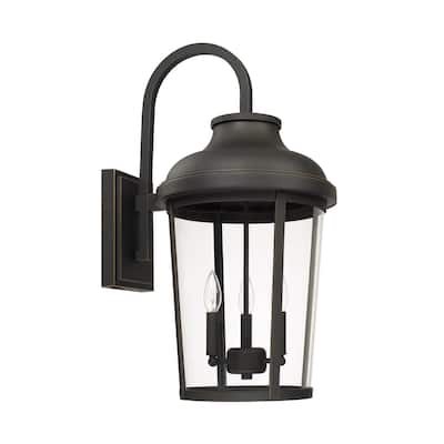 Dunbar 3-light Oiled Bronze Outdoor Wall Lantern