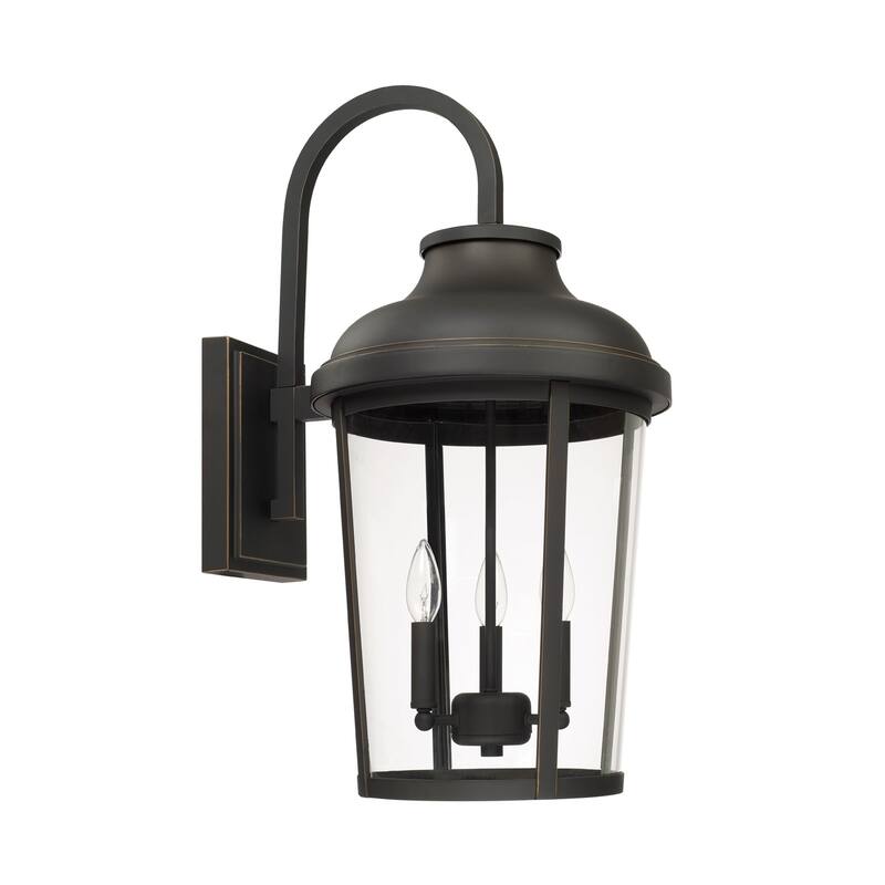 Dunbar 3-light Oiled Bronze Outdoor Wall Lantern - Oiled Bronze