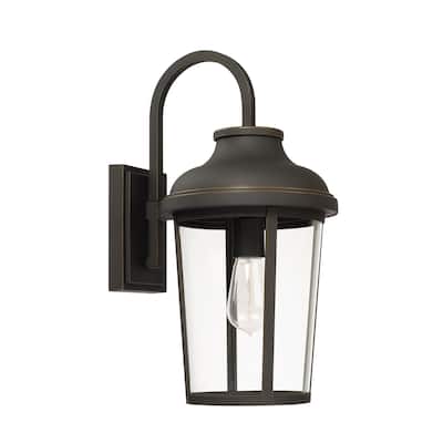 Dunbar 1-light Oiled Bronze Outdoor Wall Lantern