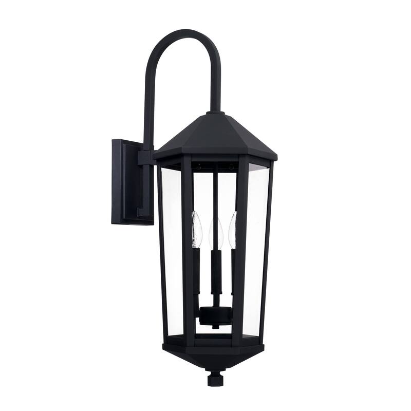 Ellsworth 3-light Black Outdoor Wall Lantern