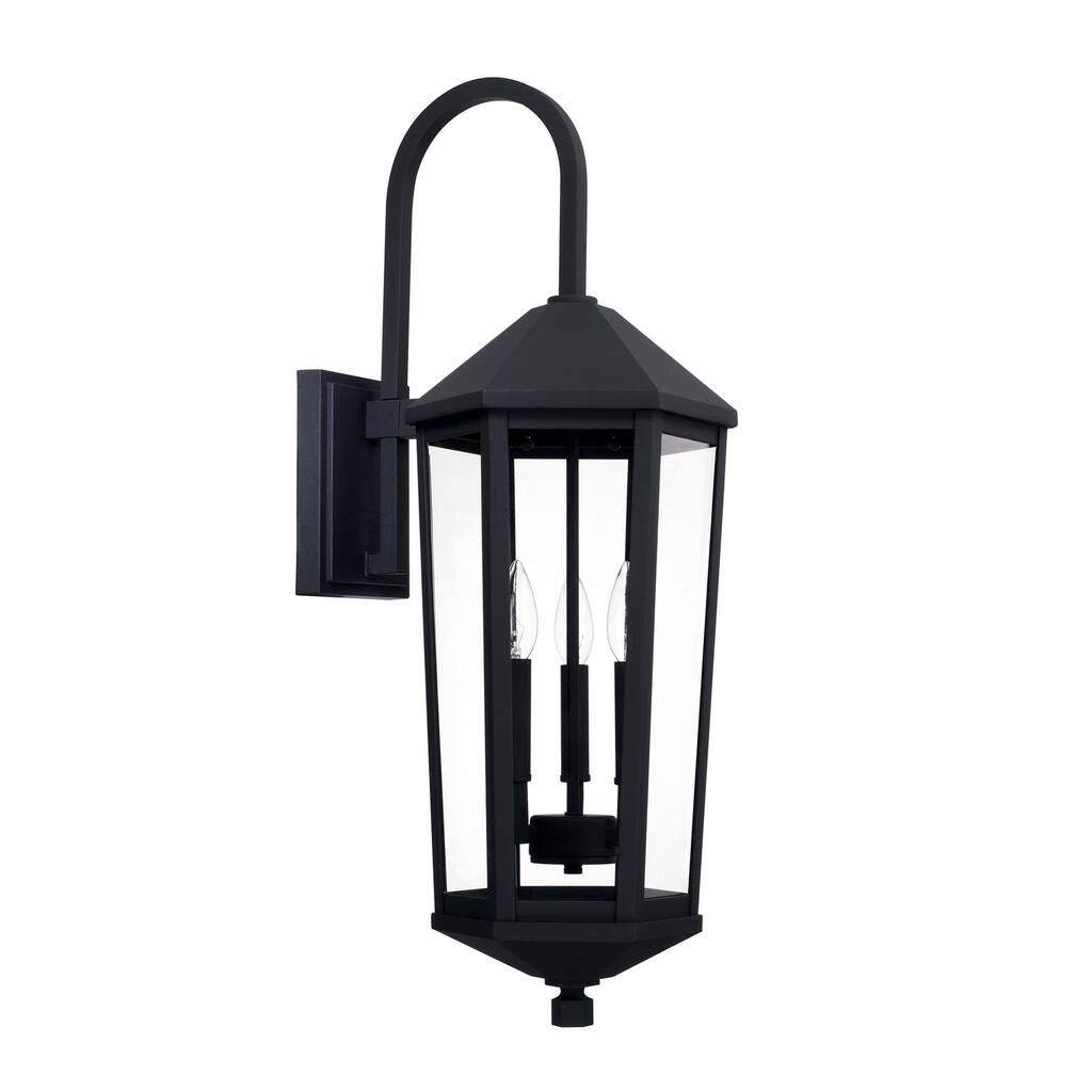 Ellsworth 3-light Black Outdoor Wall Lantern