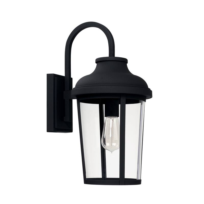 Dunbar 1-light Black Outdoor Wall Lantern