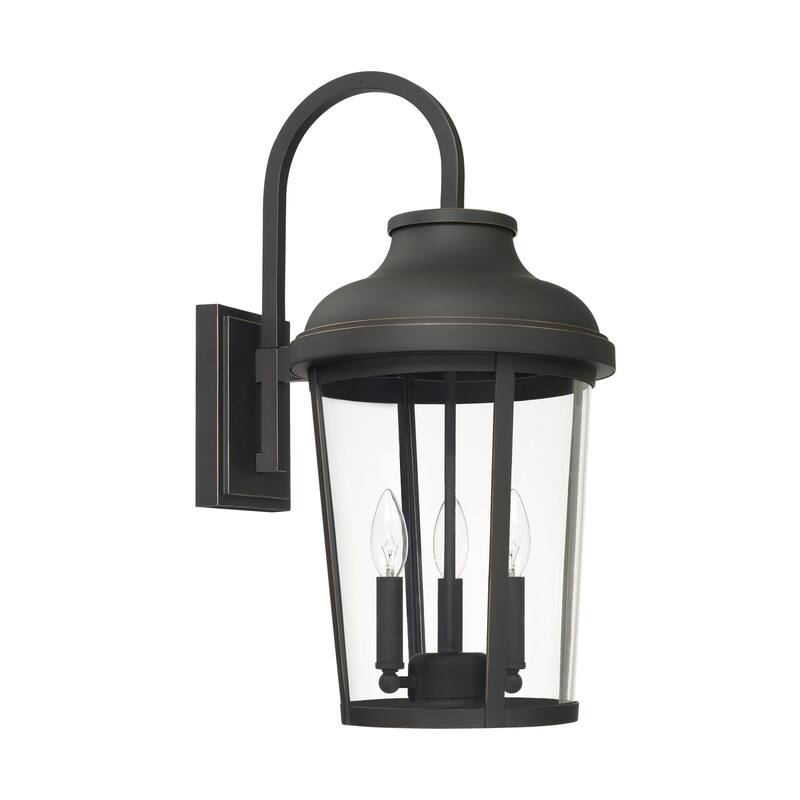 Dunbar 3-light Oiled Bronze Outdoor Wall Lantern