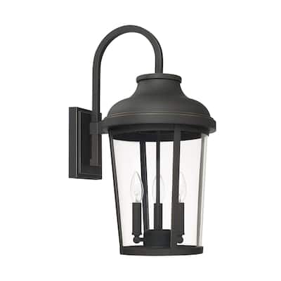 Dunbar 3-light Oiled Bronze Outdoor Wall Lantern