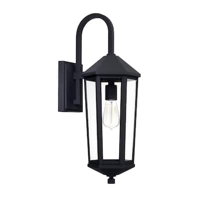 Ellsworth 1-light Black Outdoor Wall Lantern