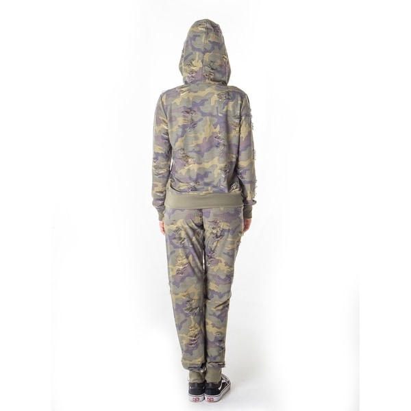 distressed jogger set