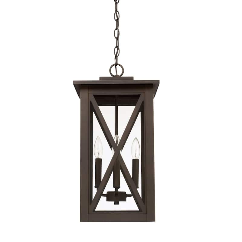 Avondale 4-light Oiled Bronze Outdoor Hanging Lantern