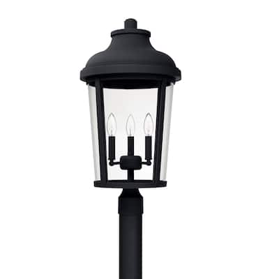 Dunbar 3-light Black Post Mount