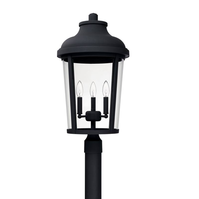 Dunbar 3-light Black Post Mount - Black