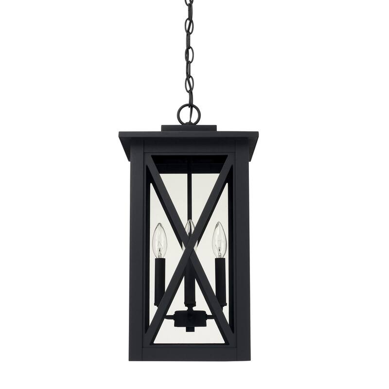Avondale 4-light Black Outdoor Hanging Lantern