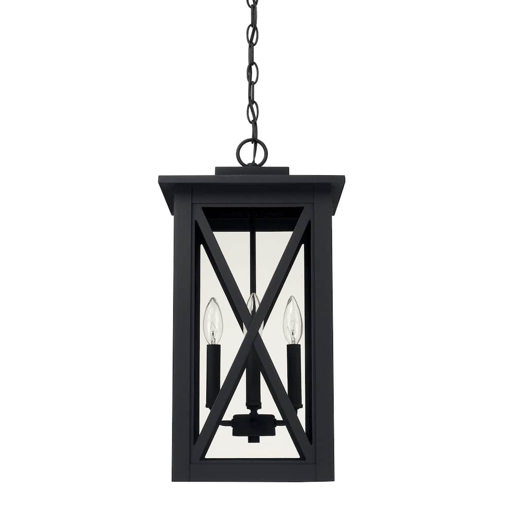 Avondale 4-light Black Outdoor Hanging Lantern