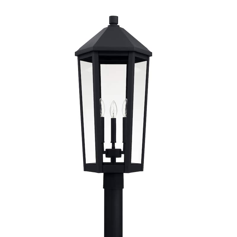 Ellsworth 3-light Black Outdoor Post Mount