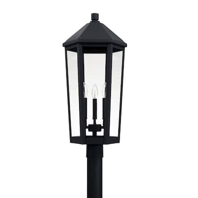Ellsworth 3-light Black Outdoor Post Mount