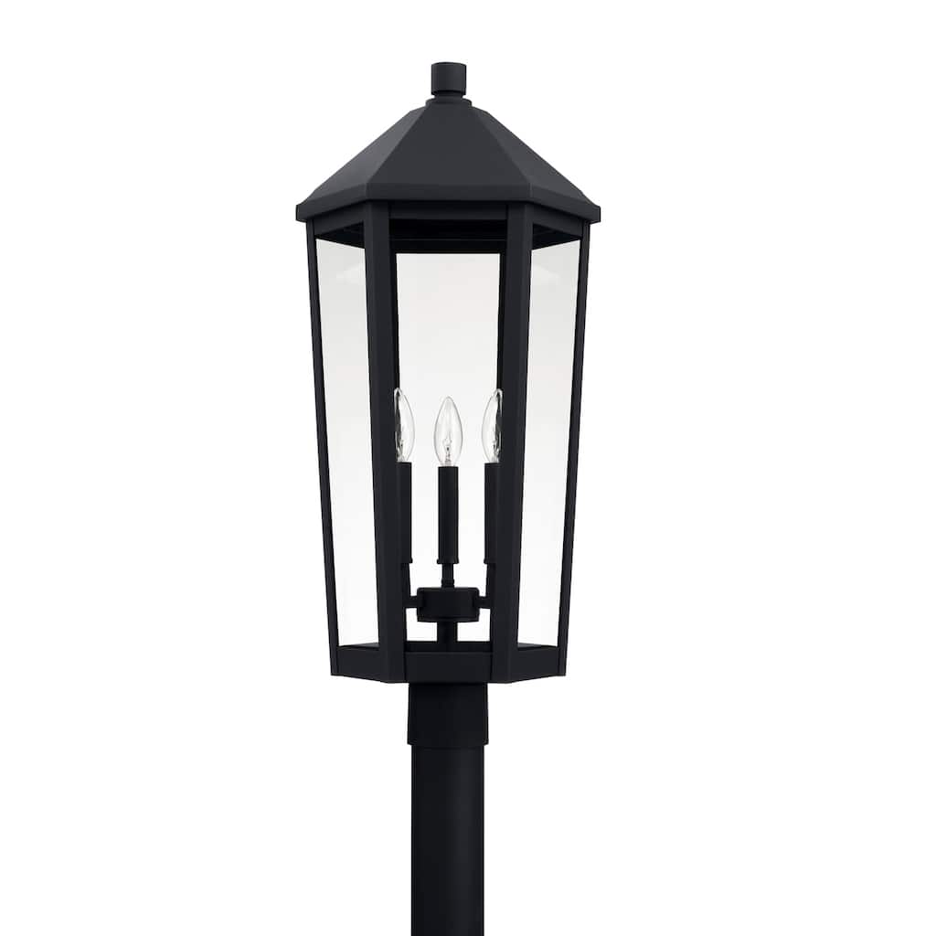 Ellsworth 3-light Black Outdoor Post Mount